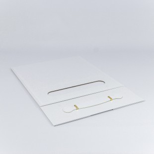 Коробка Прямоугольная 33*25*12 складная на магнитах с ручкой Белый 1/32 Арт: 721237/417
